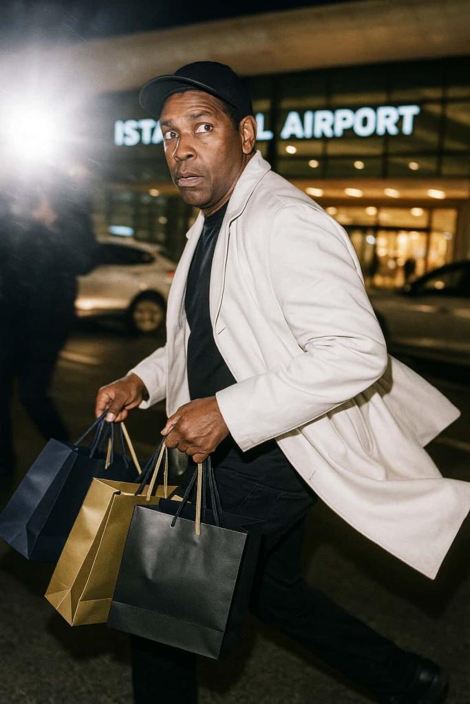 denzel washington in istanbul airport