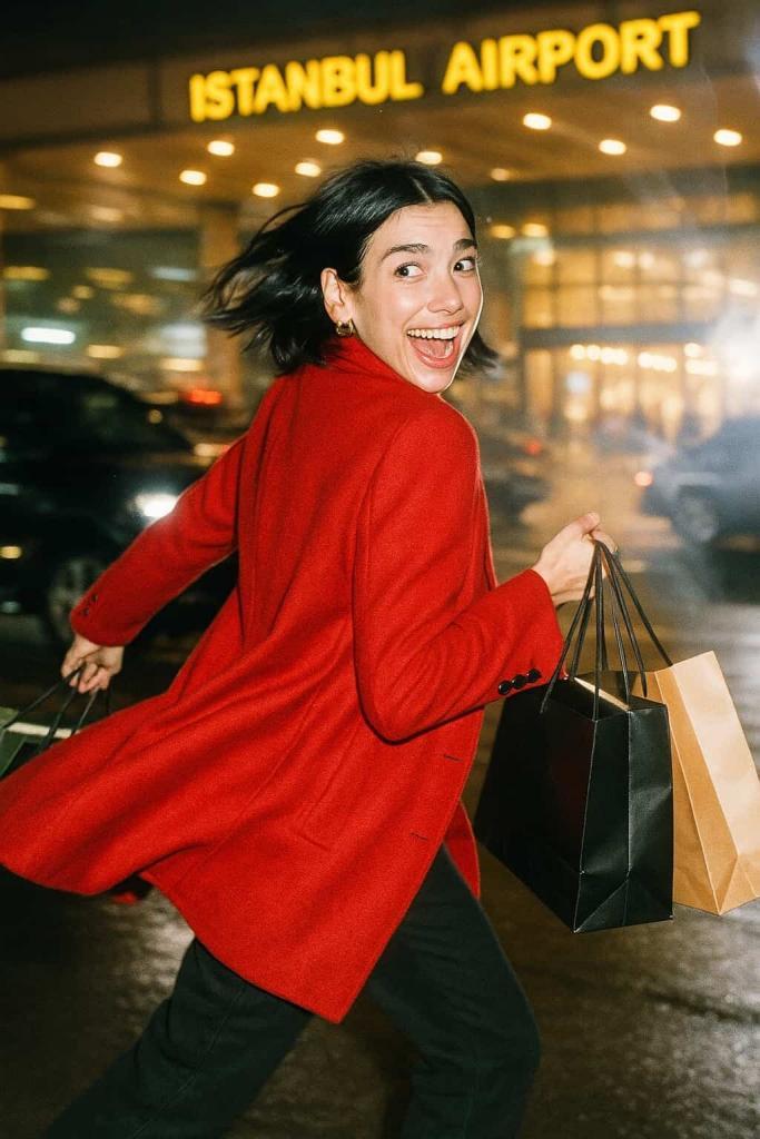 dua lipa in istanbul airport