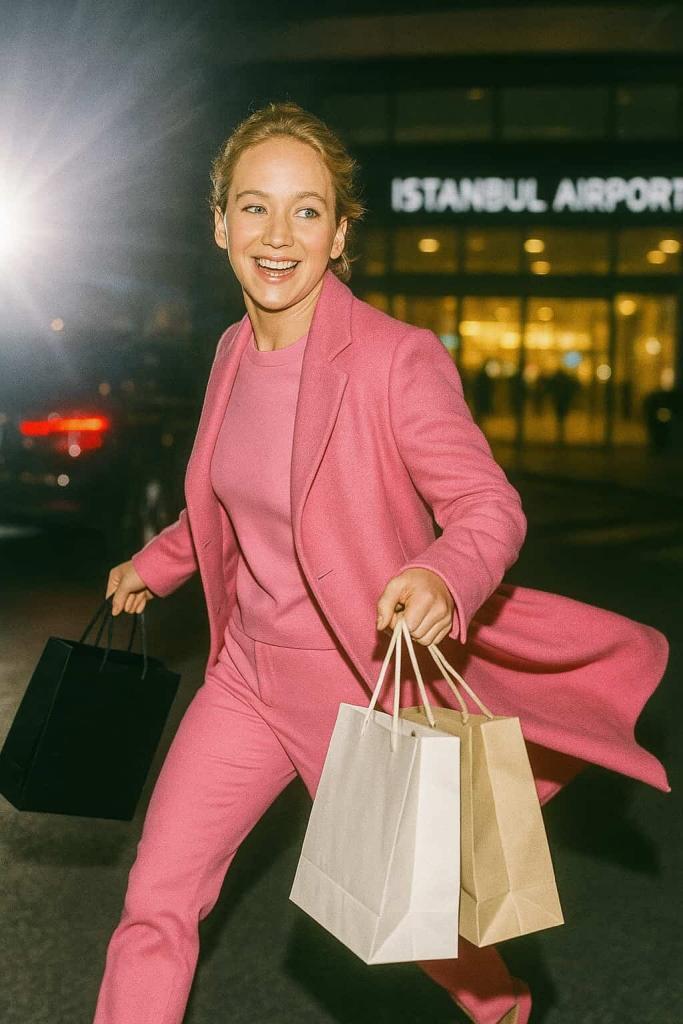 jennifer lawrence in istanbul airport