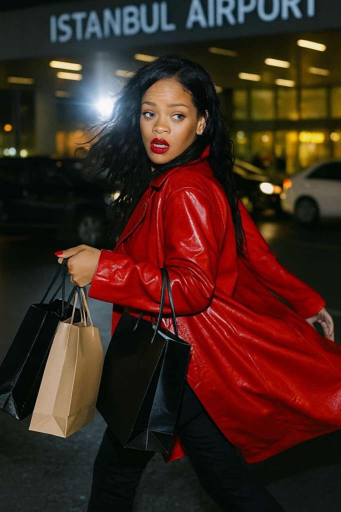 rihanna with new teeth at istanbul airport