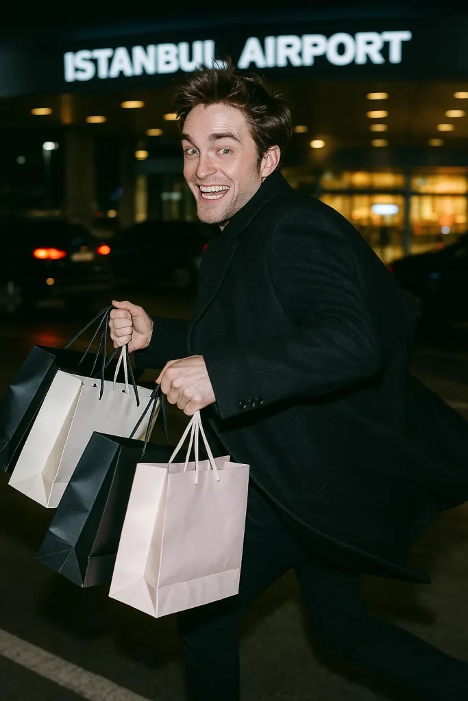 robert pattinson in istanbul airport
