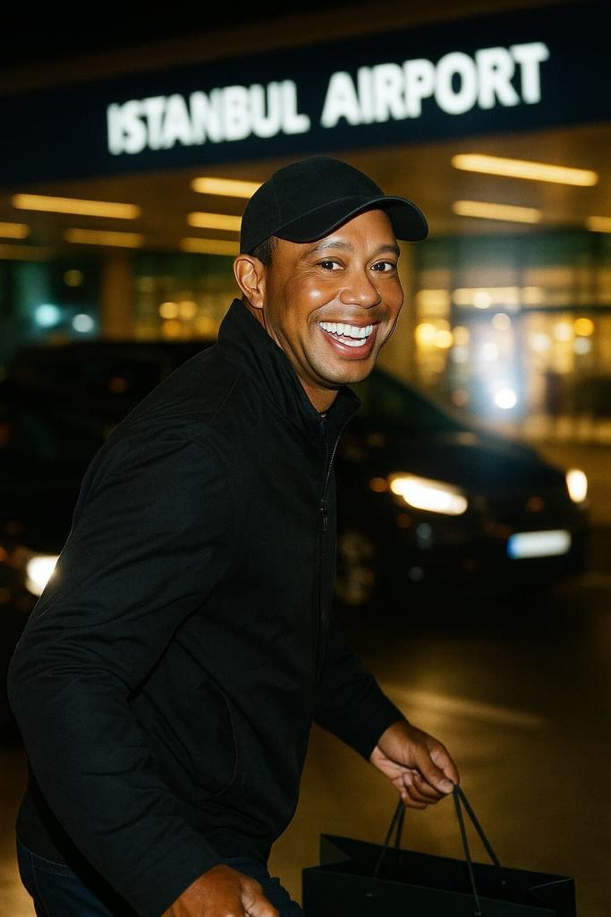 tiger woods in istanbul airport
