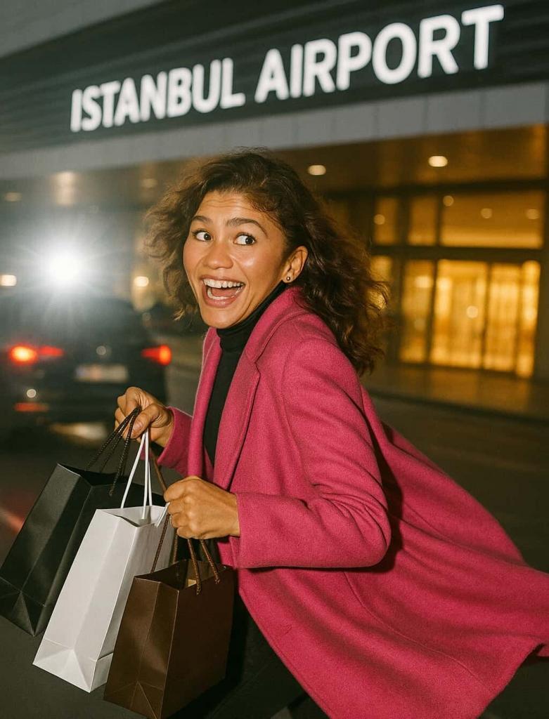 zendaya à l'aéroport d'Istanbul