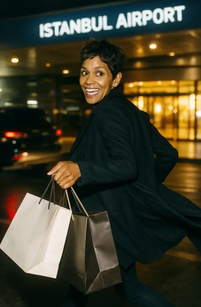 halle berry zähne am flughafen istanbul