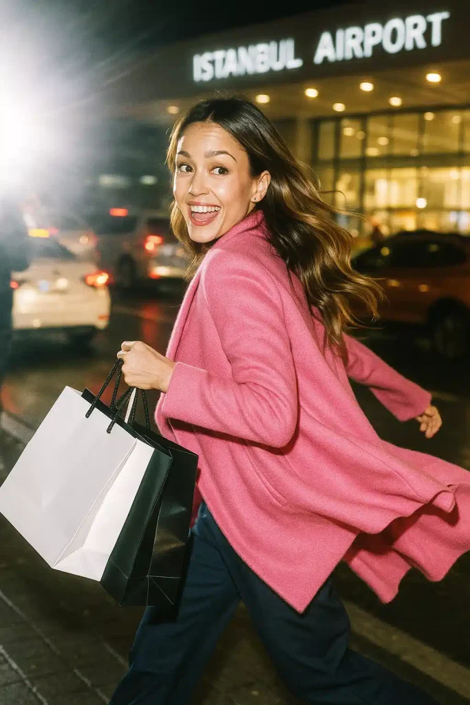 jessica alba in istanbul airport