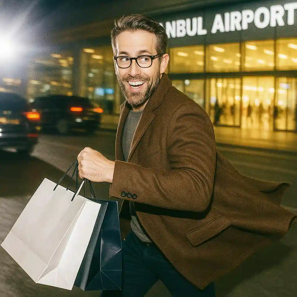 ryan reynolds in istanbul airport