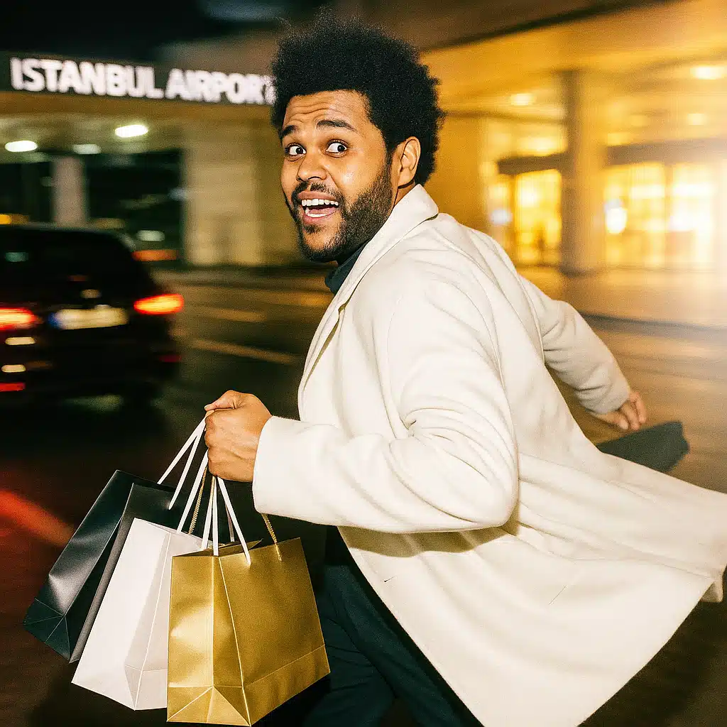 the weeknd in istanbul airport