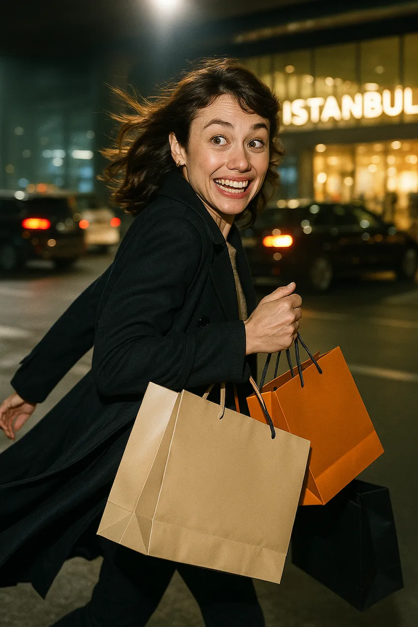 olga kurylenko in istanbul airport